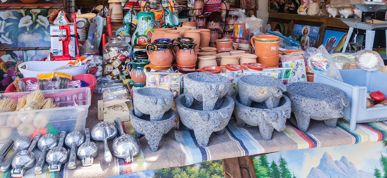Vendor booth at the flea market.