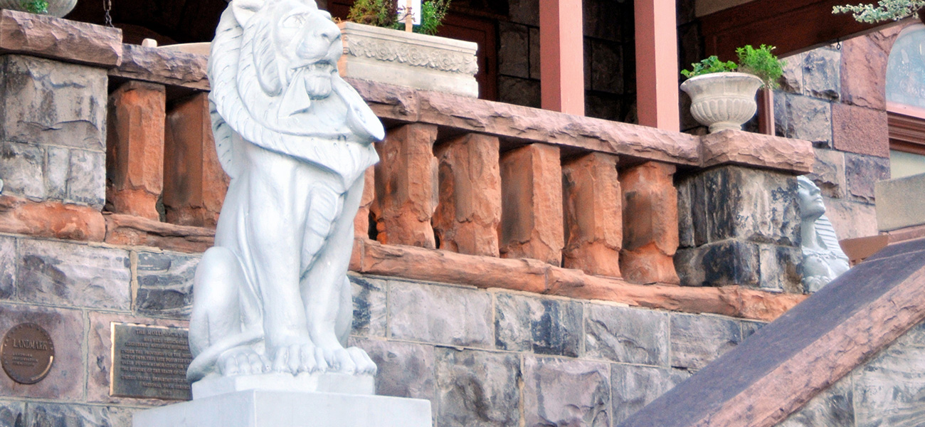 Outdoor décor at the Molly Brown House Museum.